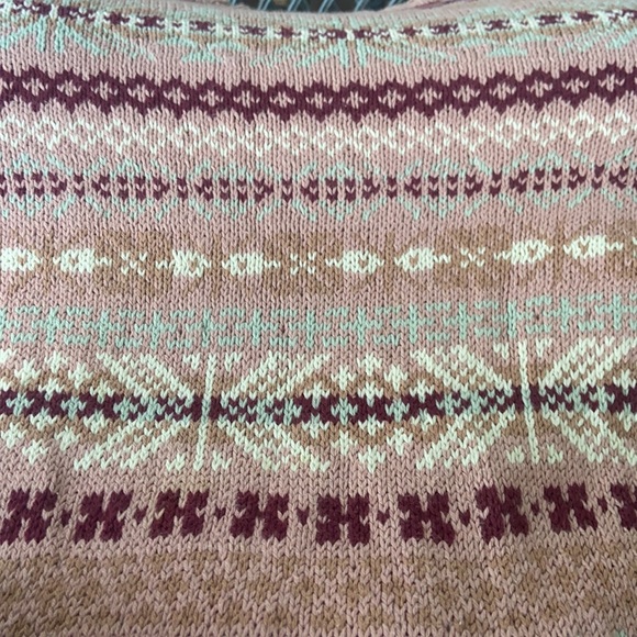 Vintage Polo Ralph Lauren Pink Nordic Hand Knit Sweater XL - Picture 6 of 6